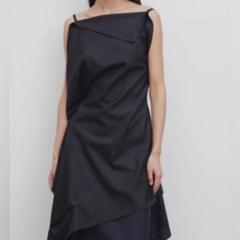 The Row Bamby Decontructed Top Black size XS/S Apron style Wool Flowy Open back - Picture 9 of 12